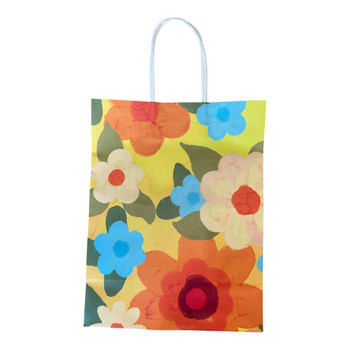 Flowers, Yellow Med Paper Giftbag