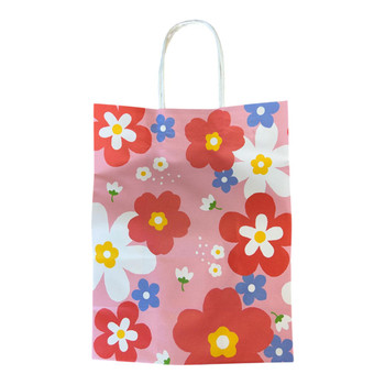 Flowers, Pink Med Paper Giftbag