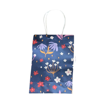 Fun Flowers Navy Medium Giftbag