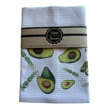 Single Printed Dishcloth - Avocado's