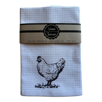Single Printed Dishcloth - Chicken