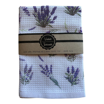Single Printed Dishcloth - Lavender