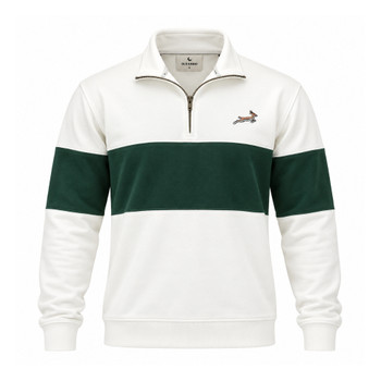 Springboks Classic Hoop Quarter Zip / Cloud Dancer
