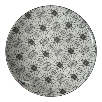 Ceramic Side Plate - Grey TieDye