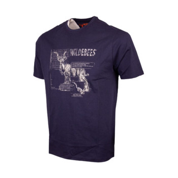 Greater Kudu Grid SS Tee / New Navy