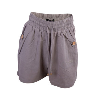Ladies Elasticated Weekend Short / Smudge Grey