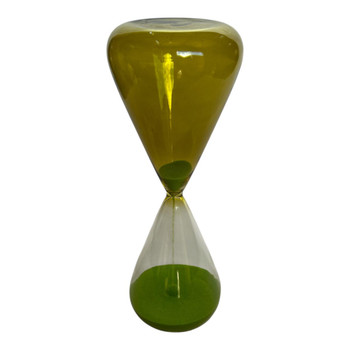 Glass Sand Clock - Green And Clear