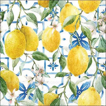 Serviette - Mediterranean Lemons (33x33cm) Serviette - Mediterranean Lemons (33x33cm)