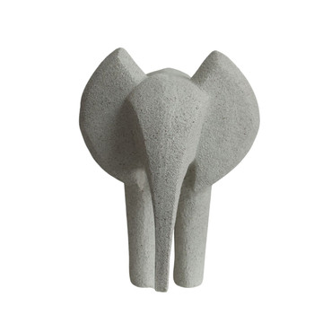 Grey Stone Finish Elephant