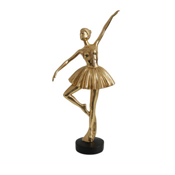 Gold Ballerina In Graceful Dance Pose Gold Ballerina In Graceful Dance Pose