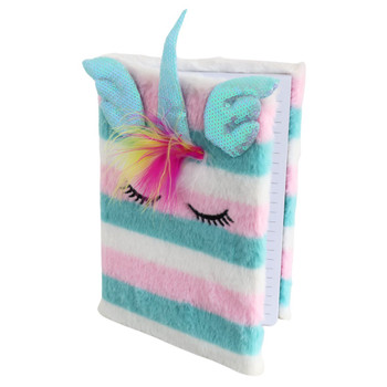 Furry Unicorn Sequin A5 Notebook
