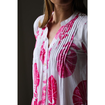 Athens Boho Dress / Cherise Pink Floral Paisley