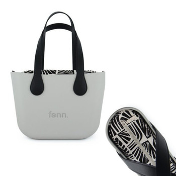 Petite Fenn / Silver HW Black Flat Handles / Grey