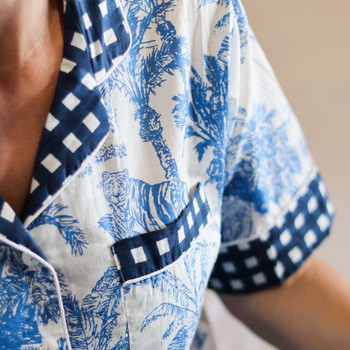PJ Set in Bag / Long / Blue Jungle