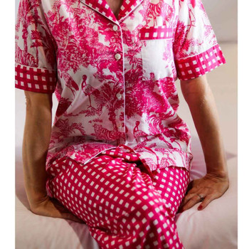 PJ Set in Bag / Long / Cherise Pink Jungle