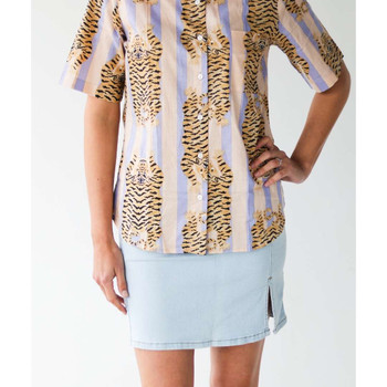 Molly Shirt / Pink & Purple Flat Tiger