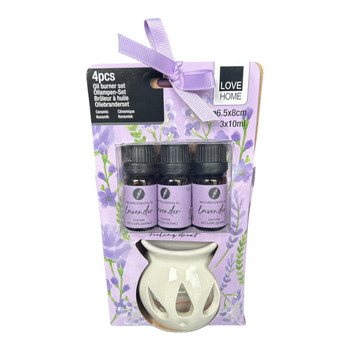 Love Home Burner And Oil Set - Lavender Love Home Burner And Oil Set - Lavender