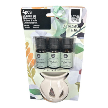 Love Home Burner And Oil Set - Jasmine Love Home Burner And Oil Set - Jasmine
