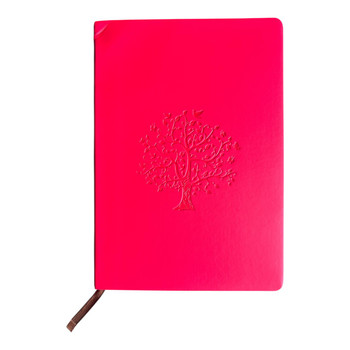 Pressed Tree Notebook - Neon Pink