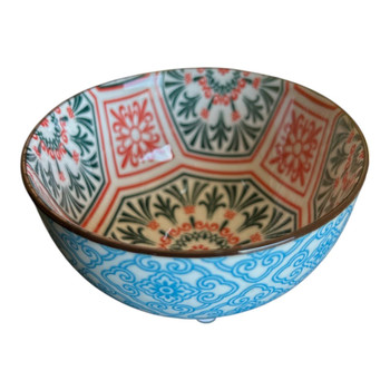 Mini Bowl 9x5cm - Red And Green Octagons