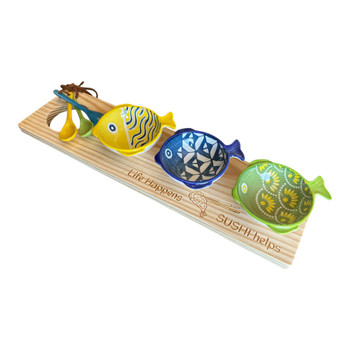 Sushi Platter With 3 Fish Bowls - Sushi Helps