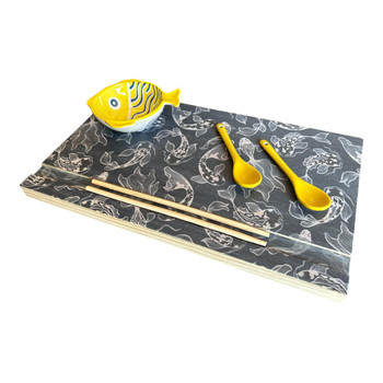 Sushi Platter - Blue Fish Pond Yellow Fish