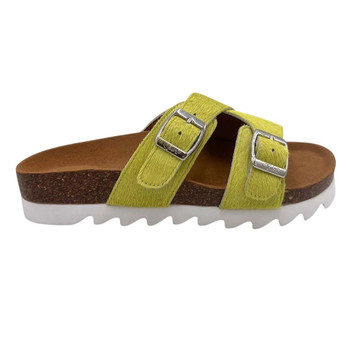 Julz Megan Chartreuse Slides Julz Megan Chartreuse Slides