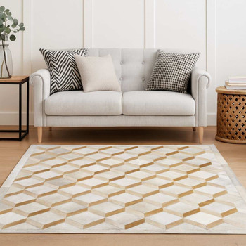 Hair -On Cow Hide Stitched Rug / 1.5x2m