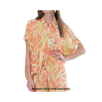 Mariam Shirt / Lime Coral Print