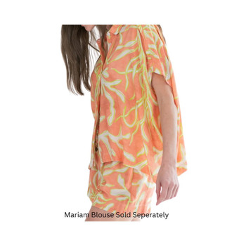 Mykonos Shorts / Lime Coral Print