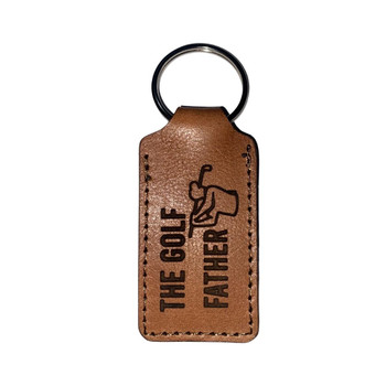 "The Golf Father" Leather Keyring