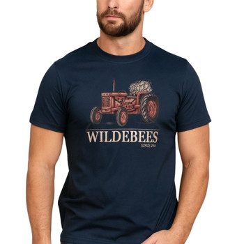 Wildebees Casual Tee Hay Tractor / New Navy