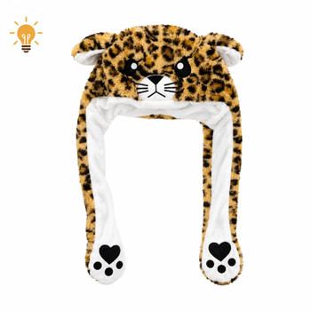 Cheetah Light Up Animal Squeeze Hat
