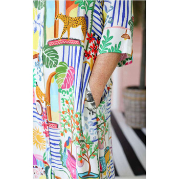 Bella Long Shirt Dress / Colourful Patchwork