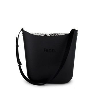 Elegant / Pattern Inner Silver HW Flat Strap / Black