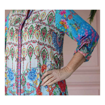 Maddison Shirt Dress / Floral Sky Blue Paisley