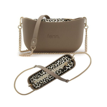 Classic Fenn/ Leopard Pattern Gold HW/ Gold Chain H / Stone