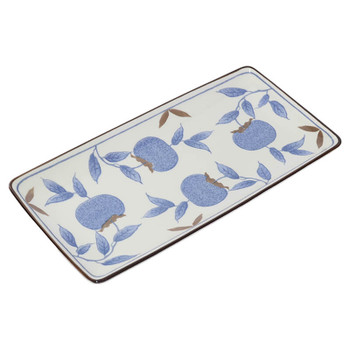 Blue Fruit Rectangular Plate / 30x15cm