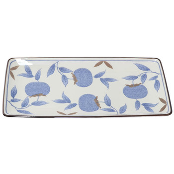 Blue Fruit Rectangular Plate / 30x15cm