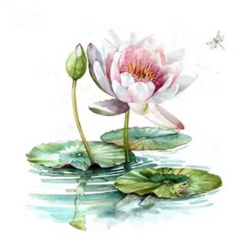 Serviette - Waterlily (33x33cm)