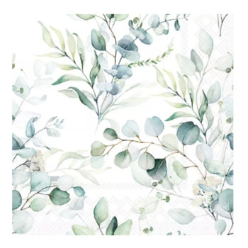 Eucalyptus All Over Serviette / 33x33cm