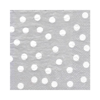 Serviette - Little Silver Dots (33x33cm)