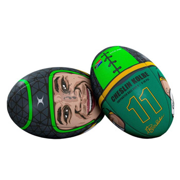 Cheslin Kolbe Signature Rugby Ball / Green Brown