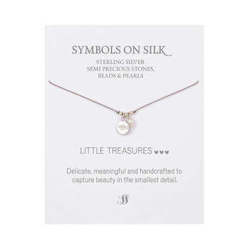 Little Treasures: Wave & Pearl / Sterling Silver on Silk