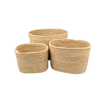 Natural Wicker Oval Storage Basket