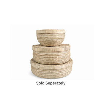 Round Toy Basket with Lid