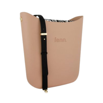 Elegant Fenn - Mocha, Gold Zip, Black Strap