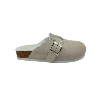 Nahla Fur Smoke Beige Slide