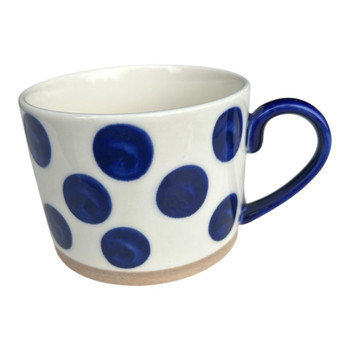 Blue Large Dots Ceramic Mug 6h9wcm
