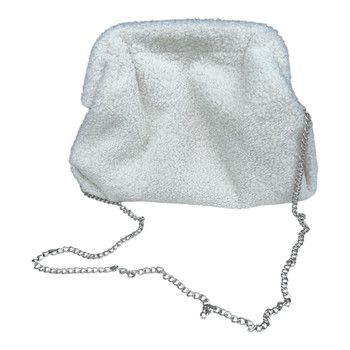 Soft Textured Shoulder Bag - White
